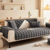Non-Slip Sofa Cover – Velvet Bubble Sectional – Charcoal