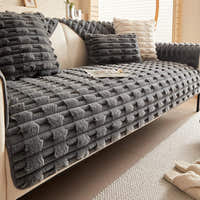 Non-Slip Sofa Cover – Velvet Bubble Sectional – Charcoal