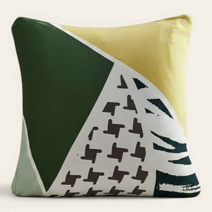 Pillow Cover – Abstract Collage – Mustard