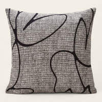 Pillow Cover – Abstract Line Print – Stone