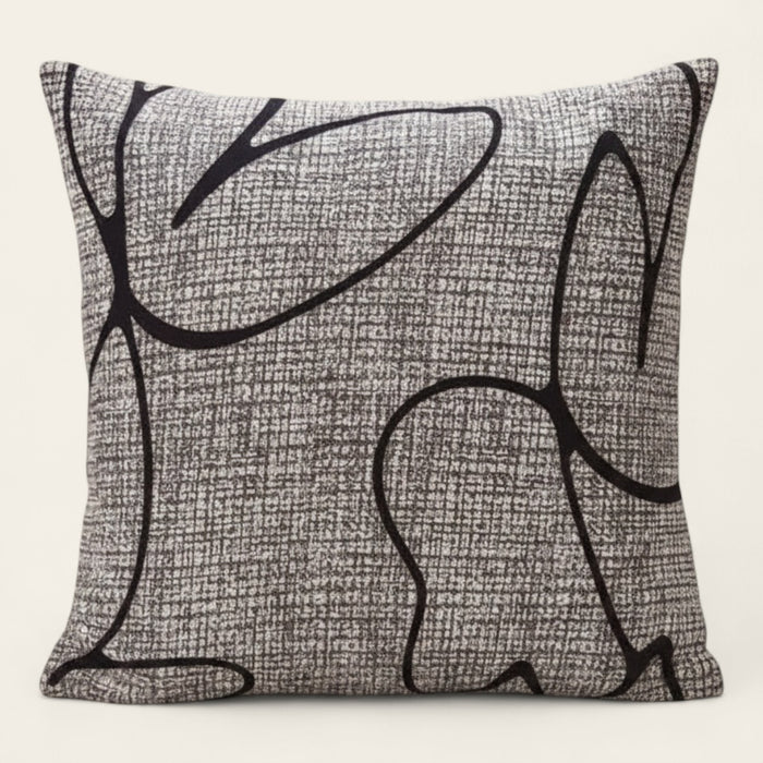 Pillow Cover – Abstract Line Print – Stone