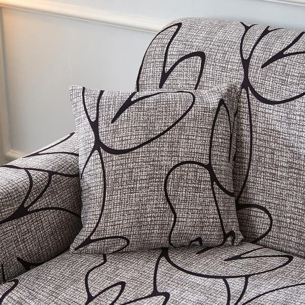 Pillow Cover – Abstract Line Print – Stone