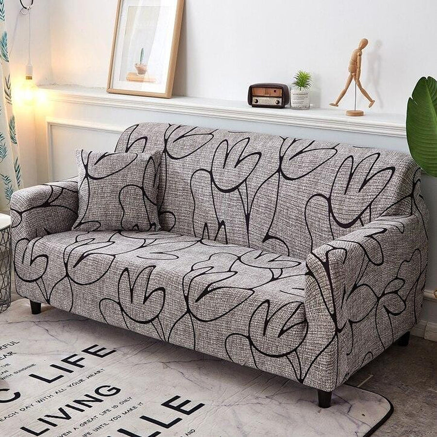 Pillow Cover – Abstract Line Print – Stone