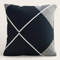 Pillow Cover – Argyle Diamond – Midnight Navy
