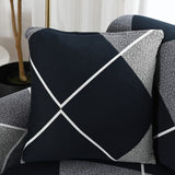Pillow Cover – Argyle Diamond – Midnight Navy