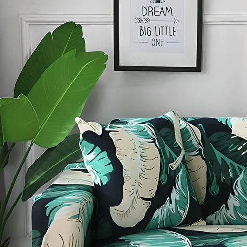 Pillow Cover – Banana Leaf Print – Forest