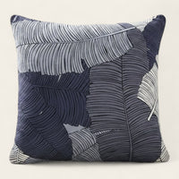 Pillow Cover – Banana Leaf Print – Midnight Navy