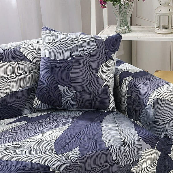 Pillow Cover – Banana Leaf Print – Midnight Navy
