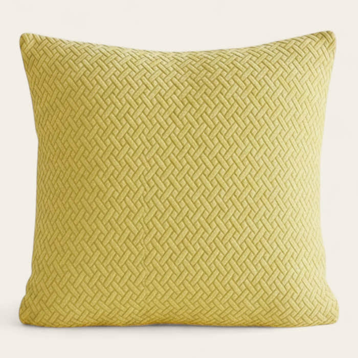 Pillow Cover – Basket Weave – Lime Mist