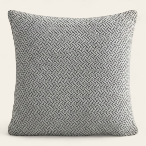 Pillow Cover – Basket Weave – Pearl Grey