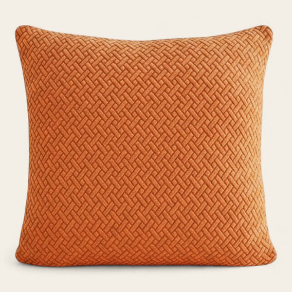 Pillow Cover – Basket Weave – Terracotta