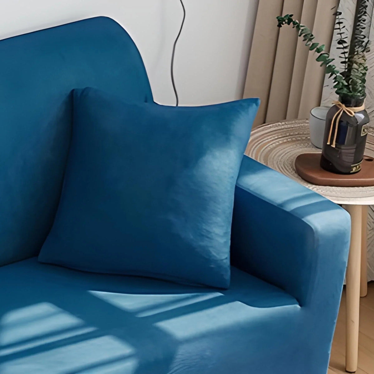 Pillow Cover – Plain Stretch – Sapphire