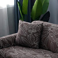 Pillow Cover – Botanical Leaf Print – Espresso