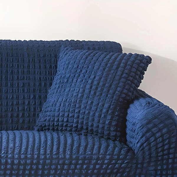 Pillow Cover – Bubble Plush Quilted – Stormy Blue