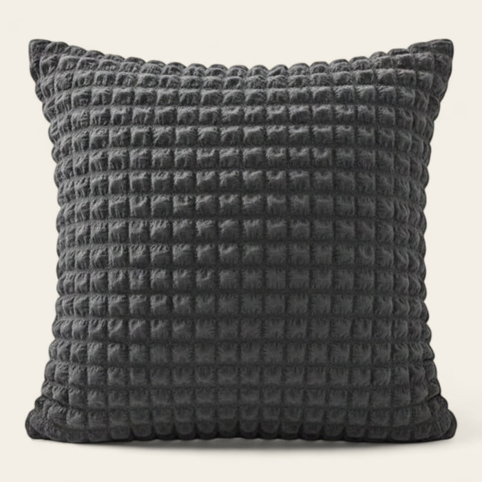 Pillow Cover – Bubble Plush – Charcoal