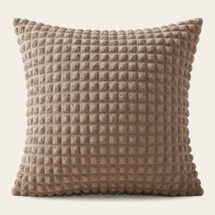 Pillow Cover – Bubble Plush – Cocoa