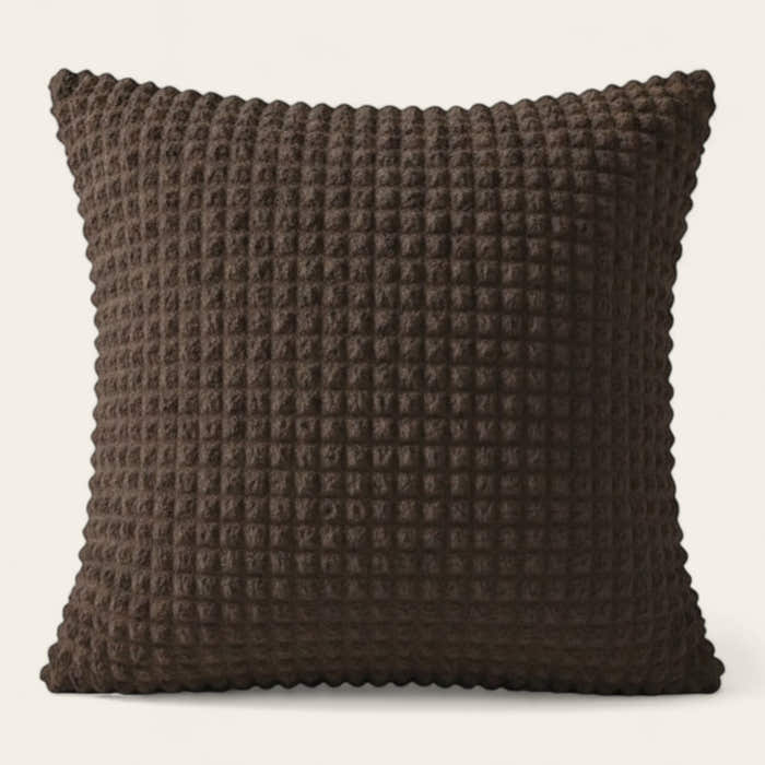 Pillow Cover – Bubble Plush – Espresso