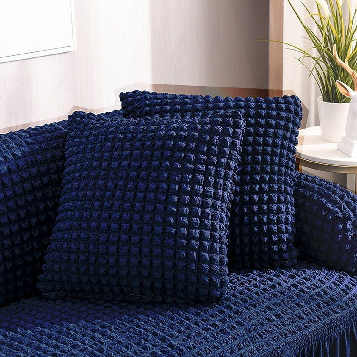 Pillow Cover – Bubble Plush – Midnight Navy