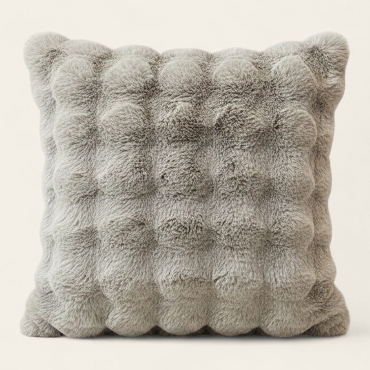 Pillow Cover – Bubble Plush – Pearl Grey
