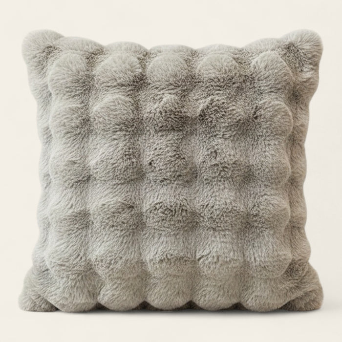 Pillow Cover – Bubble Plush – Pearl Grey