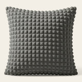 Pillow Cover – Bubble Plush Quilted – Charcoal