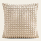 Pillow Cover – Bubble Plush Quilted – Ivory Cream