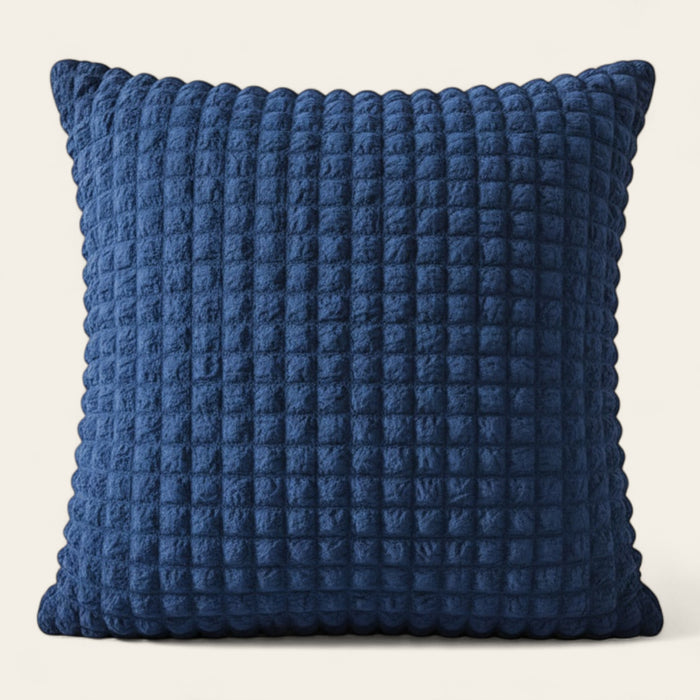 Pillow Cover – Bubble Plush Quilted – Stormy Blue