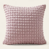 Pillow Cover – Bubble Plush Ribbed – Soft Blush