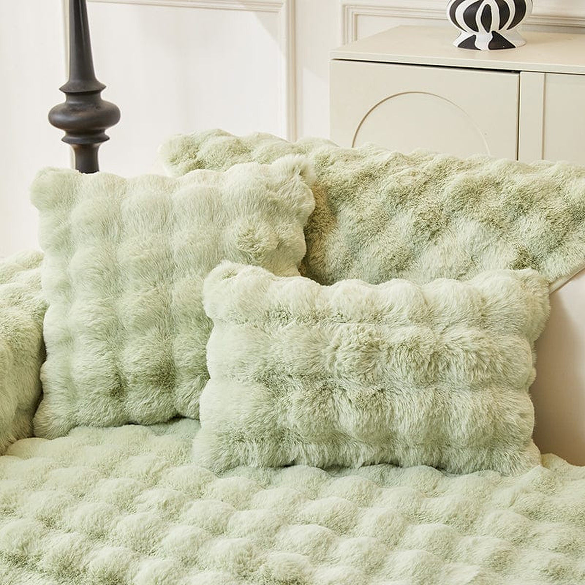 Pillow Cover – Bubble Plush – Sage Mist