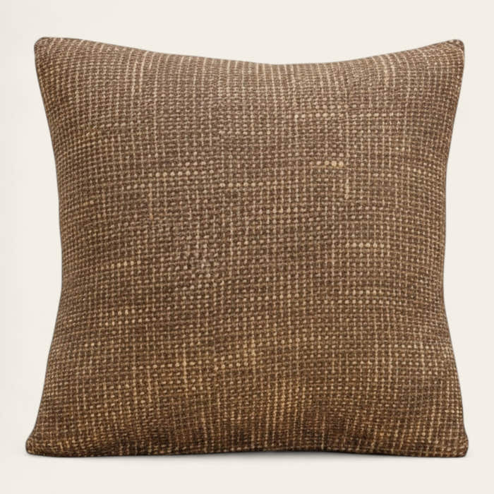 Pillow Cover – Burlap Weave – Caramel