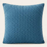 Pillow Cover – Cable Knit – Stormy Blue
