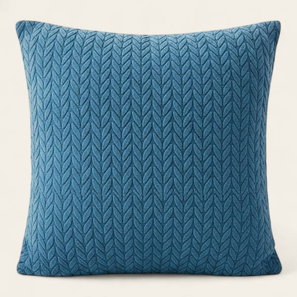 Pillow Cover – Cable Knit – Stormy Blue
