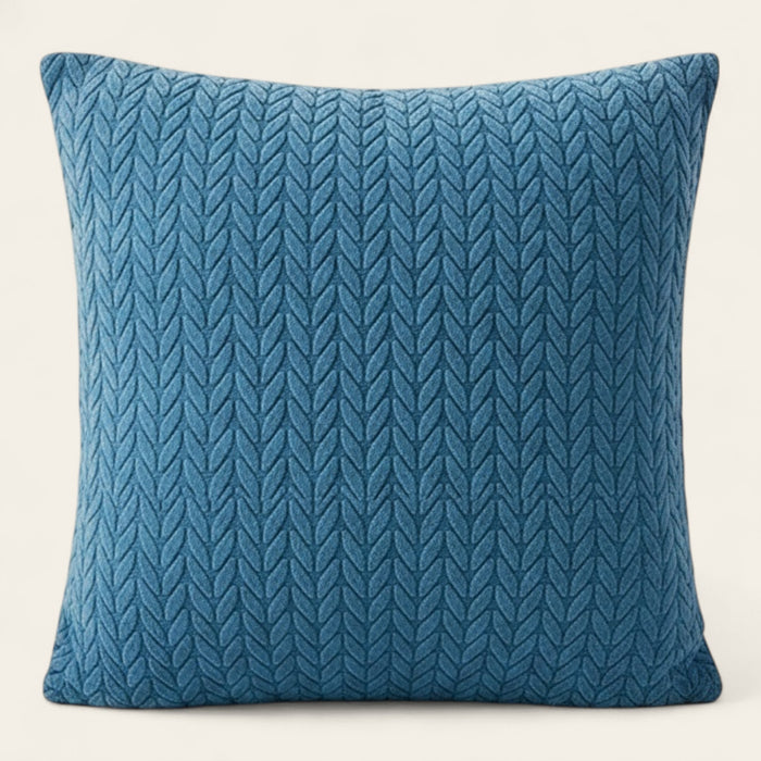 Pillow Cover – Cable Knit – Stormy Blue
