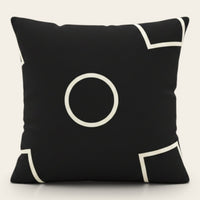 Pillow Cover – Circle Print – Ink Black