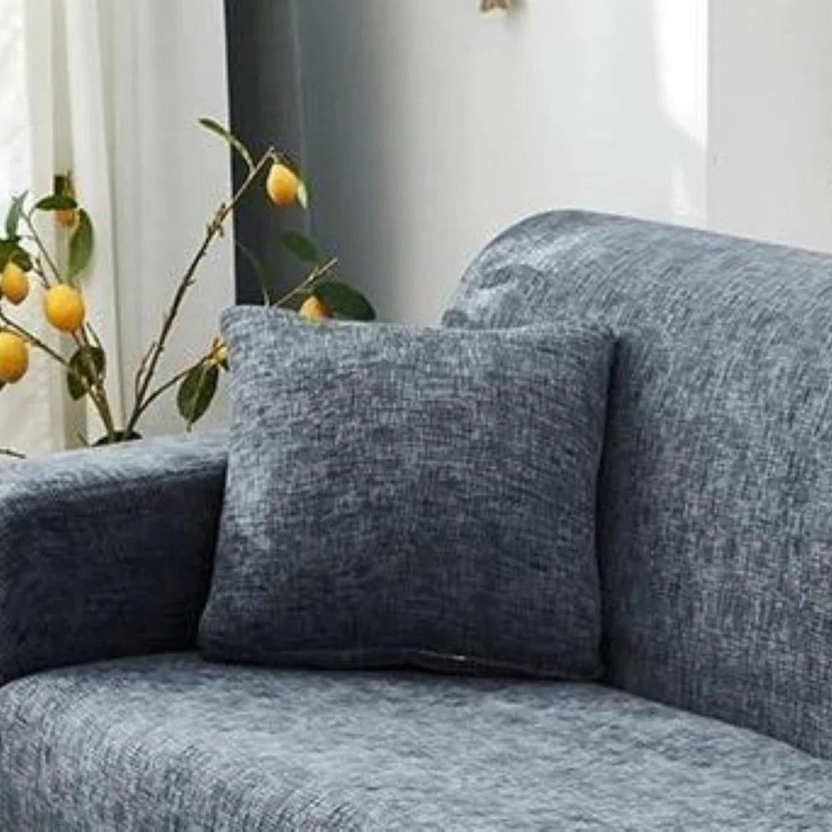 Pillow Cover – Cross Weave Distressed – Charcoal