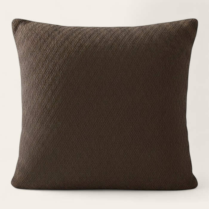 Pillow Cover – Diamond Quilt – Cocoa