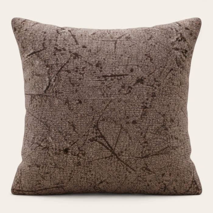 Pillow Cover – Distressed Print – Espresso