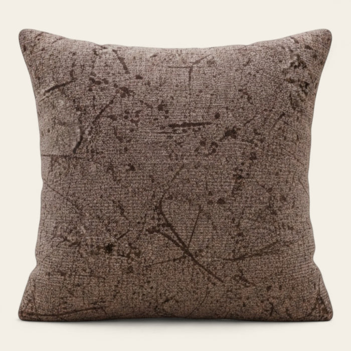 Pillow Cover – Distressed Print – Espresso
