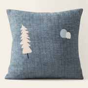 Pillow Cover – Fir Tree Print – Sky Mist