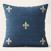 Pillow Cover – Fleur-de-Lis Print – Midnight Navy