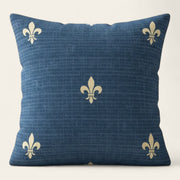 Pillow Cover – Fleur-de-Lis Print – Midnight Navy