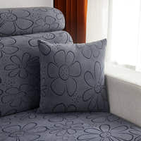 Pillow Cover – Floral Bloom Print – Charcoal