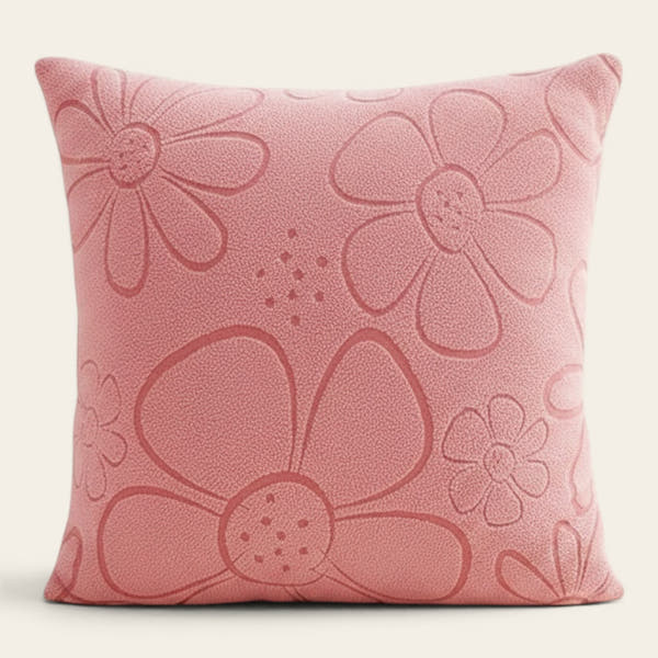 Pillow Cover – Floral Bloom – Soft Blush