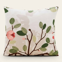 Pillow Cover – Floral Branch Print – Ivory Cream