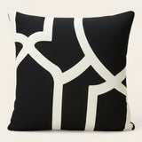 Pillow Cover – Geometric Line – Ink Black