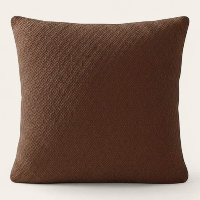 Pillow Cover – Herringbone Knit – Espresso