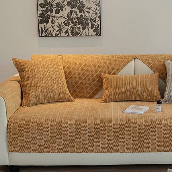 Pillow Cover – Herringbone Knit – Honey