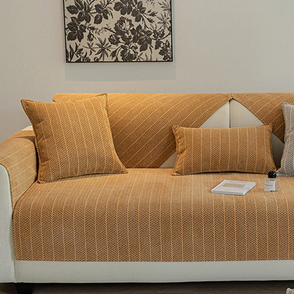 Pillow Cover – Herringbone Knit – Honey