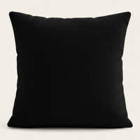 Pillow Cover – Herringbone Knit – Ink Black