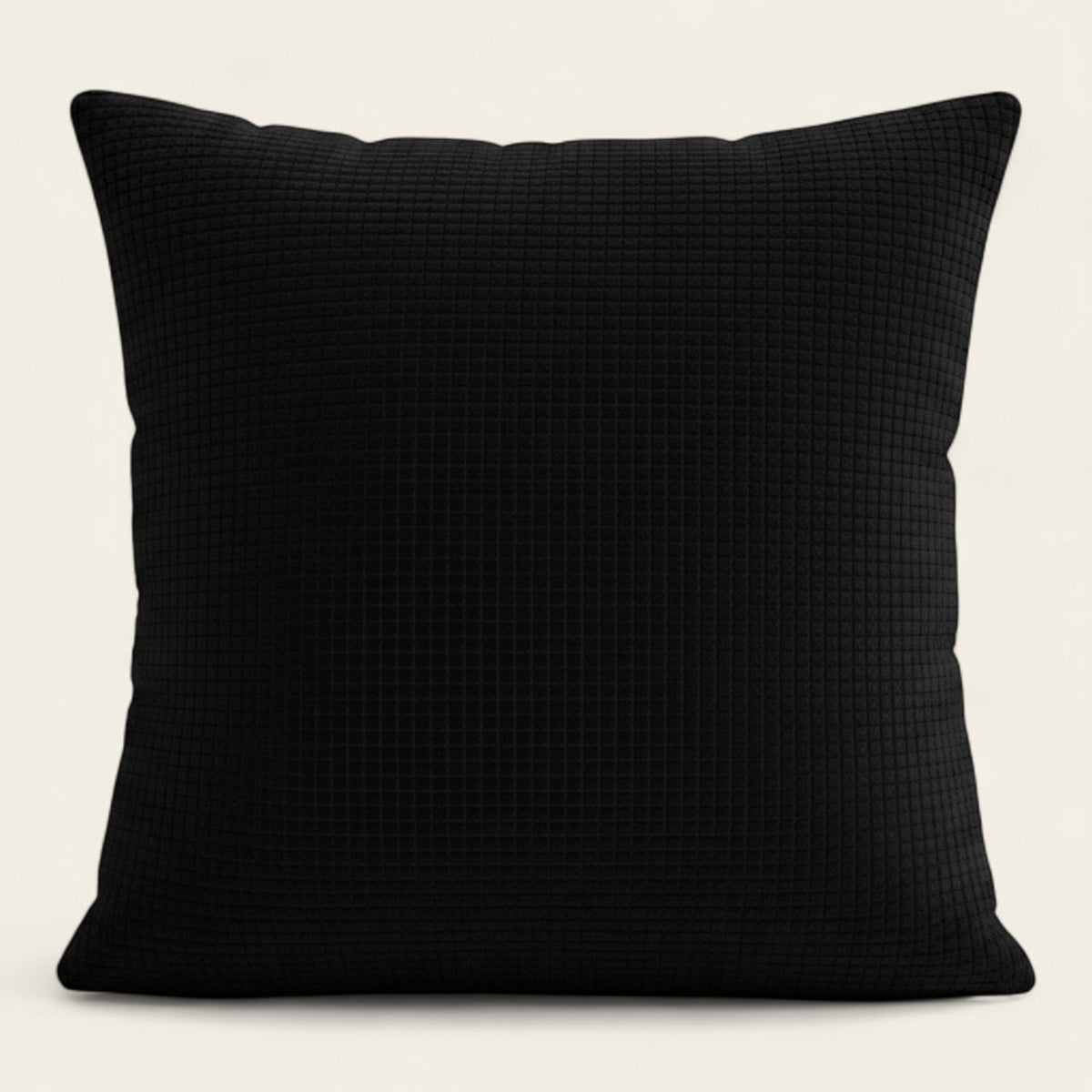 Pillow Cover – Herringbone Knit – Ink Black